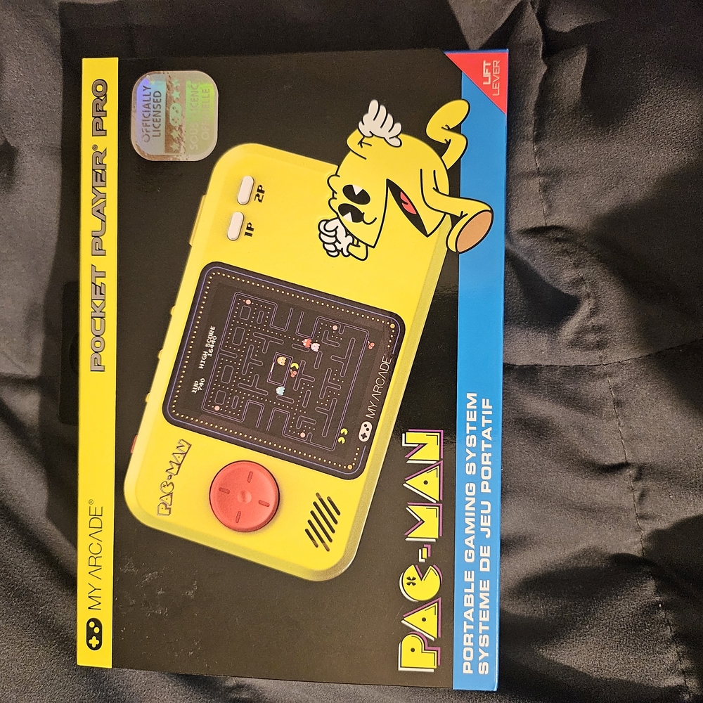 Arcade Handheld Console Yellow and Red (Pac-man)